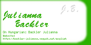 julianna backler business card